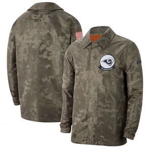 Nike Los Angeles Rams Salute to Service Sideline Full-Snap‎ Jacket Camo Size M